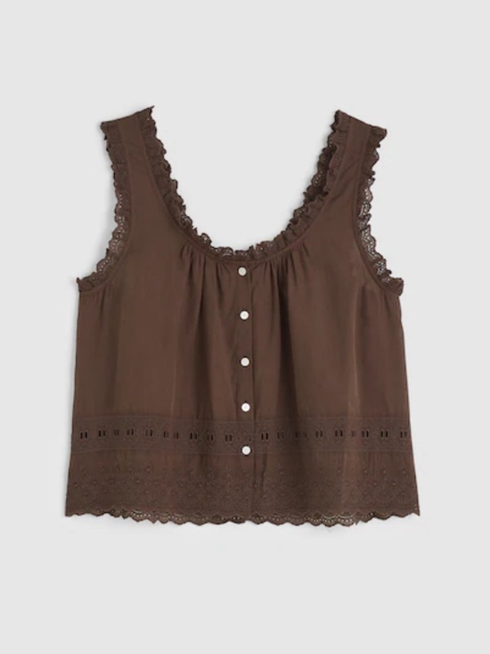 Madewell Tops - Embroidered Scalloped Tank Madewell